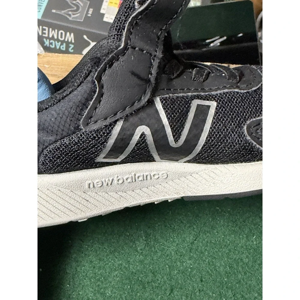 New Balance Kids‎ Black Hook Loop Sneakers Toddler Running Shoes Size 7.5